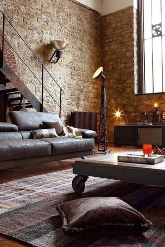 pé direito duplo Decoração no Estilo Industrial