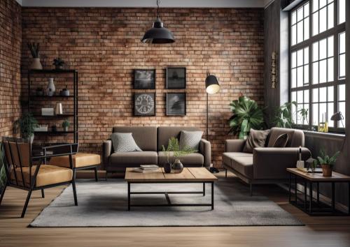 Decoração no Estilo Industrial com tijolo aparente